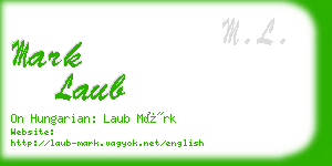 mark laub business card